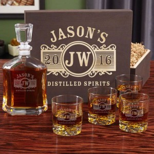 Home Wet Bar Marquee Personalized 5 Piece Beverage Serving Set HWTB1356